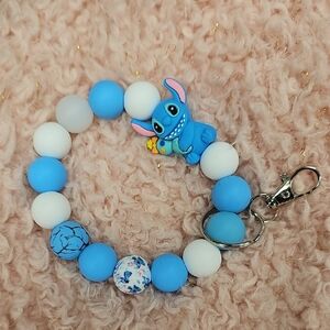 Disney Blue and White Character Bracelet Keychain
